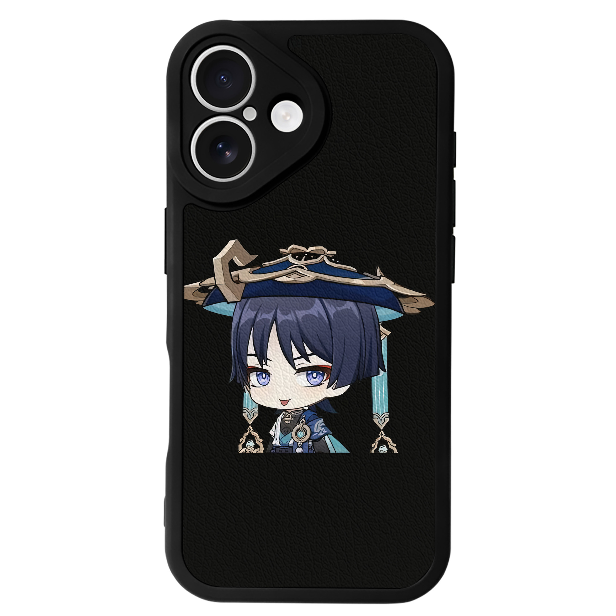 げんし神 さんペい genshin Sanpei 【iPhone 16シリーズ対応】シリコンスマホケース（レザー調） 材質：シリコン